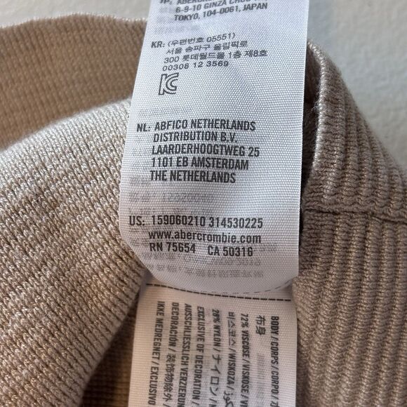 Abercrombie Fitch Knit Ribbed Sleeveless Mini Sweater Dress Chest Cutout Size ST - Picture 10 of 14